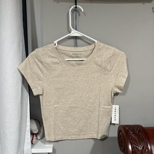 PacSun Basics Beige Crop Top